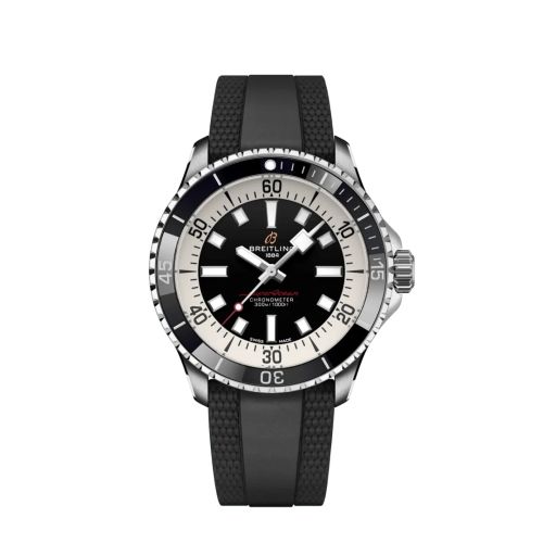 Fake breitling watch - A17375211B1S1 SuperOcean Automatic 42 Stainless Steel / Black / Rubber