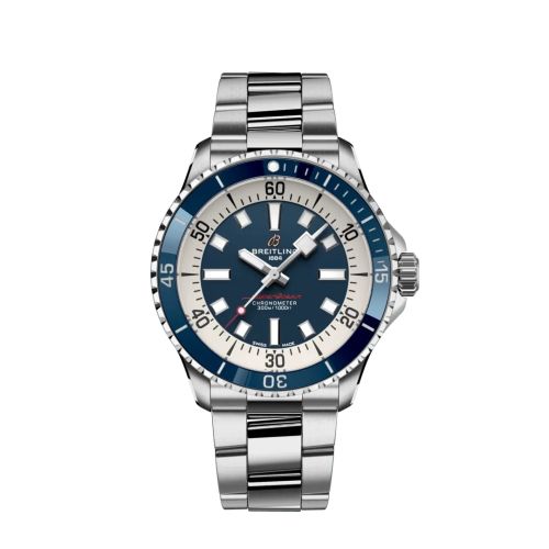 Fake breitling watch - A17375E71C1A1 SuperOcean Automatic 42 Stainless Steel / Blue / Bracelet