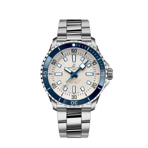 Fake breitling watch - A17375E71G1A1 SuperOcean Automatic 42 Stainless Steel / White / Bracelet
