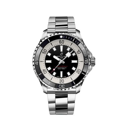 Fake breitling watch - A17376211B1A1 SuperOcean Automatic 44 Stainless Steel / Black / Bracelet