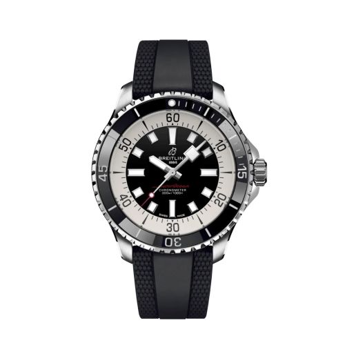 Fake breitling watch - A17376211B1S1 SuperOcean Automatic 44 Stainless Steel / Black / Rubber