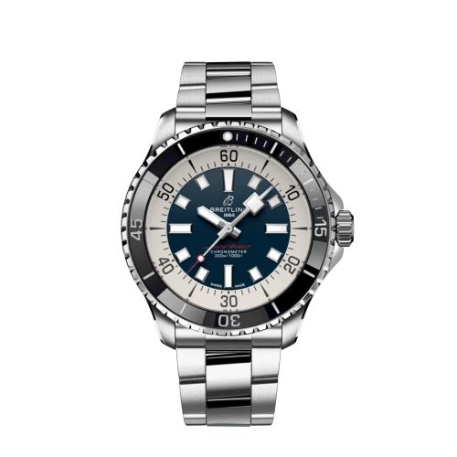 Fake breitling watch - A17376211C1A1 SuperOcean Automatic 44 Stainless Steel / Blue / Bracelet