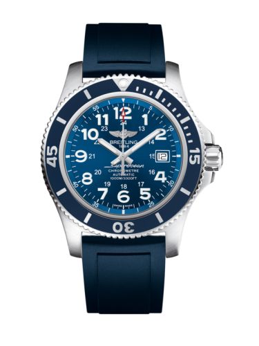 Fake breitling watch - A17392D8.C910.145S Superocean II 44 Stainless Steel / Blue / Mariner Blue / Rubber