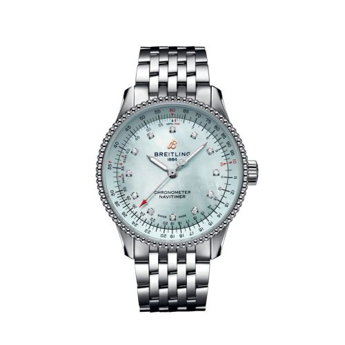 best replica Breitling - A173952A1C1A1 Navitimer 1 35 Automatic Stainless Steel / Blue MOP / eComm / Bracelet watch