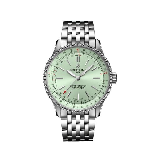 best replica Breitling - A17395361L1A1 Navitimer 1 35 Automatic Stainless Steel / Mint Green / Bracelet watch