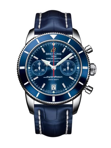 Breitling watch replica - A2337016.C856.731P Superocean Heritage 44 Chronograph Stainless Steel / Blue / Blue / Croco - Click Image to Close