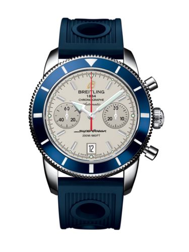 Breitling watch replica - A2337016.G753.211S Superocean Heritage 44 Chronograph Stainless Steel / Blue / Silver / Rubber