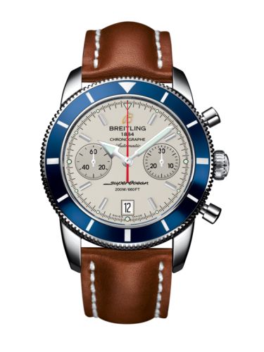 Breitling watch replica - A2337016.G753.433X Superocean Heritage 44 Chronograph Stainless Steel / Blue / Silver / Calf