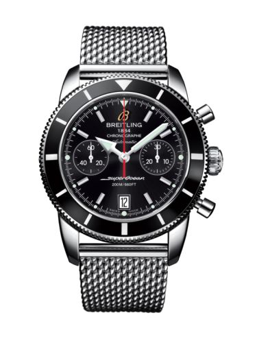 Breitling watch replica - A2337024.BB81.154A Superocean Heritage 44 Chronograph Stainless Steel / Black / Black / Milanese