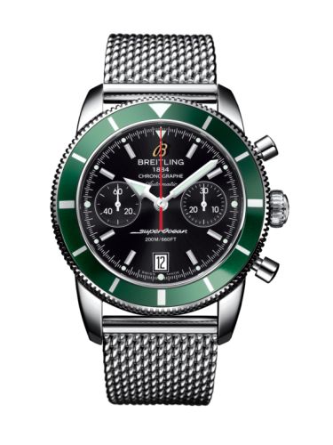 Breitling watch replica - A2337036.BB81.154A Superocean Heritage 44 Chronograph Stainless Steel / Green / Black / Milanese