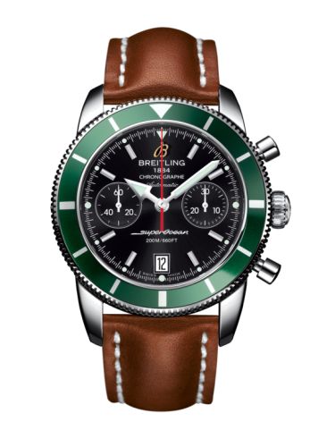 Breitling watch replica - A2337036.BB81.433X Superocean Heritage 44 Chronograph Stainless Steel / Green / Black / Calf - Click Image to Close