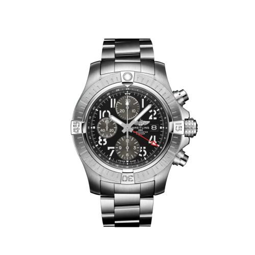 replica Breitling - A24315101B1A1 Avenger Chronograph GMT 45 Stainless Steel / Black / Bracelet watch