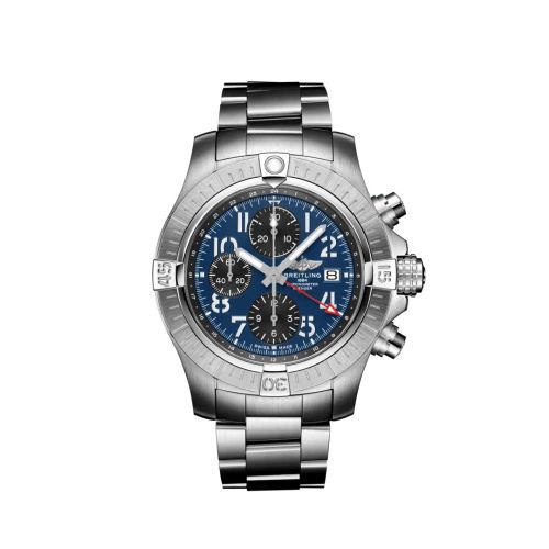 replica Breitling - A24315101C1A1 Avenger Chronograph GMT 45 Stainless Steel / Blue / Bracelet watch - Click Image to Close