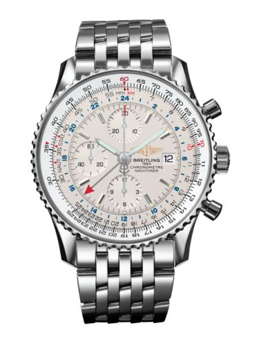 best replica Breitling - A2432212/G571/443A Navitimer World Stainless Steel / Silver / Bracelet watch