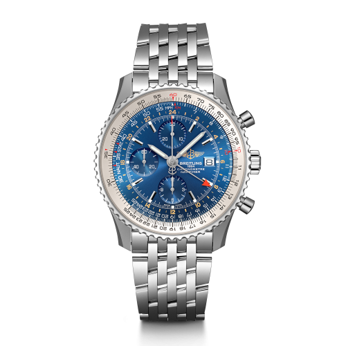 best replica Breitling - A24322121C1A1 Navitimer World Stainless Steel / Blue / Bracelet watch - Click Image to Close
