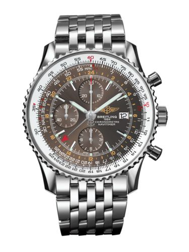 best replica Breitling - A24322C8.Q604.443A Navitimer World Stainless Steel / Panamerican Bronze / Bracelet watch - Click Image to Close
