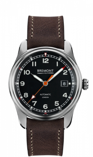 replica Bremont - AIRCO MACH 1/BK Airco Mach 1 Stainless Steel / Black / Calf watch - Click Image to Close