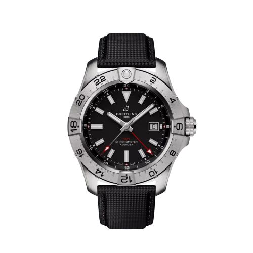 replica Breitling - A32320101B1X1 Avenger Automatic GMT 44 Stainless Steel / Black / Strap watch