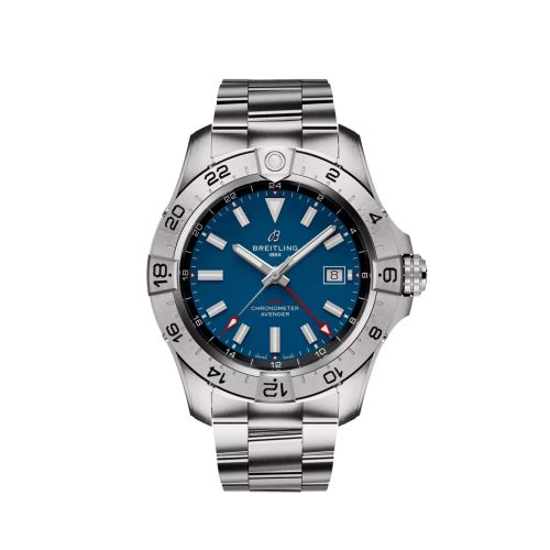 replica Breitling - A32320101C1A1 Avenger Automatic GMT 44 Stainless Steel / Blue / Bracelet watch - Click Image to Close