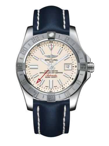 replica Breitling - A3239011/G778/105X/A20BA.1 Avenger II GMT Stainless Steel / Stratus Silver / Calf / Pin watch - Click Image to Close