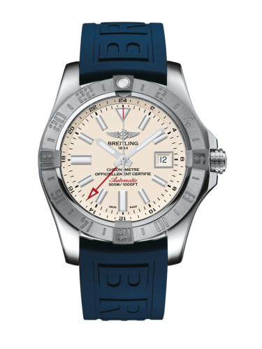 replica Breitling - A3239011/G778/158S/A20S.1 Avenger II GMT Stainless Steel / Stratus Silver / Rubber / Pin watch