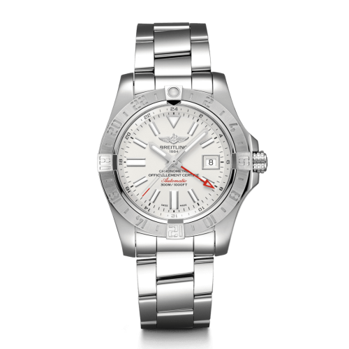 replica Breitling - A32390111G1A1 Avenger II GMT Stainless Steel / Stratus Silver / Bracelet watch