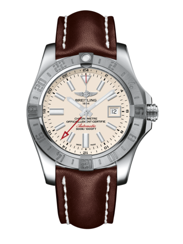 replica Breitling - A3239011/G778/438X/A20D.1 Avenger II GMT Stainless Steel / Stratus Silver / Calf / Folding watch - Click Image to Close