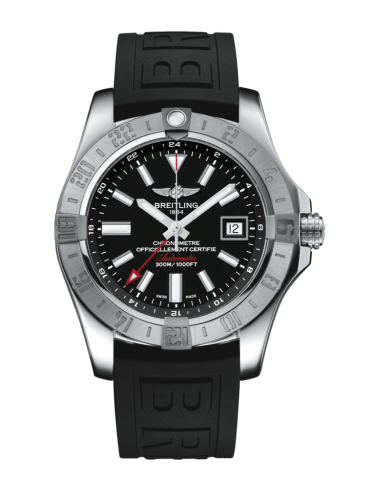 replica Breitling - A32390111B1S1 Avenger II GMT Stainless Steel / Volcano Black / Rubber / Folding watch