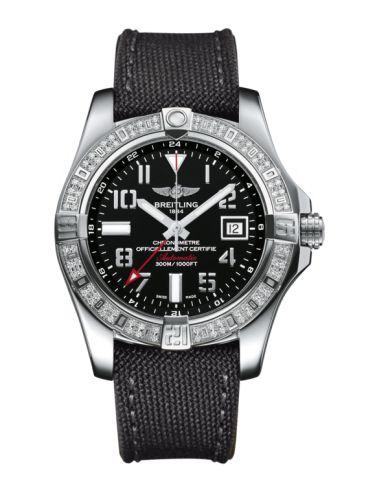 replica Breitling - A3239053.BC34.109W Avenger II GMT Stainless Steel / Diamond / Volcano Black / Military watch