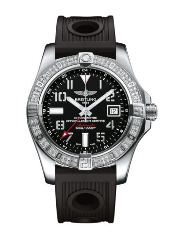 replica Breitling - A3239053.BC34.200S Avenger II GMT Stainless Steel / Diamond / Volcano Black / Rubber watch