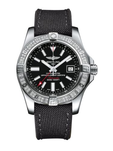 replica Breitling - A3239053.BC35.109W Avenger II GMT Stainless Steel / Diamond / Volcano Black / Military watch