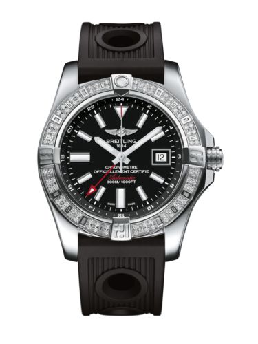 replica Breitling - A3239053.BC35.200S Avenger II GMT Stainless Steel / Diamond / Volcano Black / Rubber watch