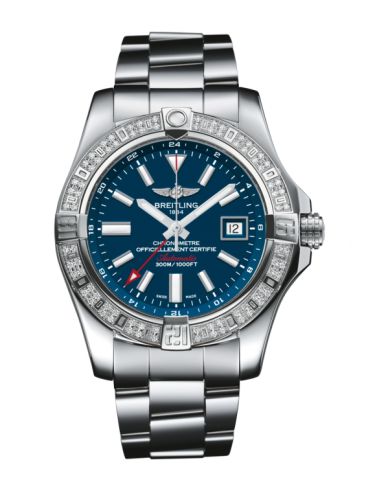 replica Breitling - A3239053.C872.170A Avenger II GMT Stainless Steel / Diamond / Mariner Blue / Bracelet watch
