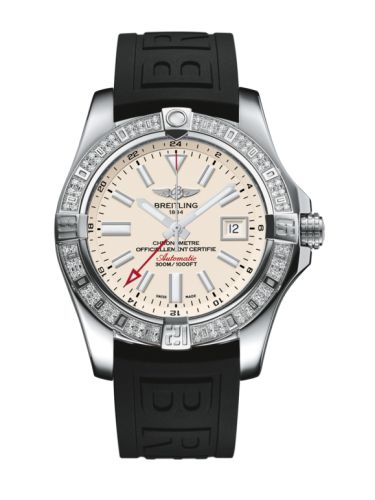 replica Breitling - A3239053.G778.152S Avenger II GMT Stainless Steel / Diamond / Stratus Silver / Rubber watch