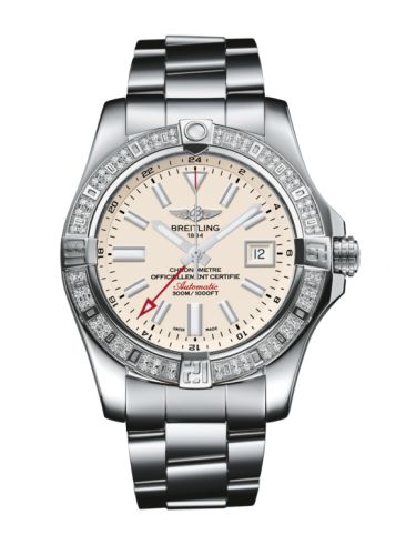 replica Breitling - A3239053.G778.170A Avenger II GMT Stainless Steel / Diamond / Stratus Silver / Bracelet watch