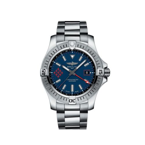 replica Breitling - A323951A1C1A1 Avenger Automatic GMT 45 Stainless Steel / Red Arrows watch - Click Image to Close