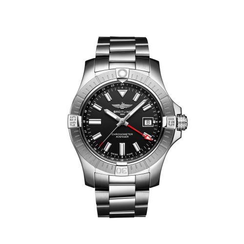 replica Breitling - A32397101B1A1 Avenger Automatic GMT 43 Stainless Steel / Black / Bracelet watch