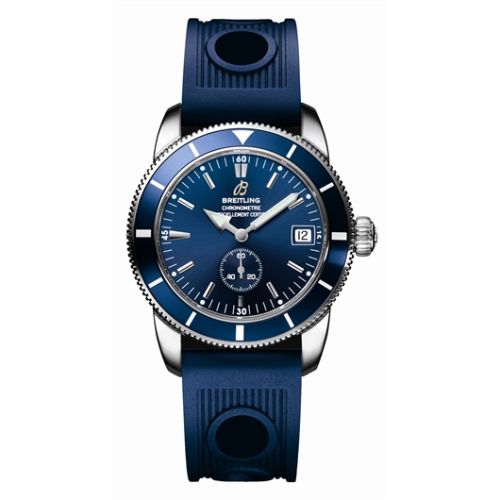 Breitling watch replica - A3732024.C735 Superocean Heritage 38 Stainless Steel / Blue / Rubber