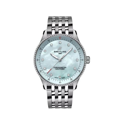 best replica Breitling - A77320171C1A1 Navitimer Quartz 32 Stainless Steel / Blue MOP / Bracelet watch - Click Image to Close
