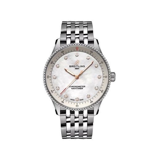 best replica Breitling - A77320E61A2A1 Navitimer Quartz 32 Stainless Steel / MOP / Bracelet watch - Click Image to Close