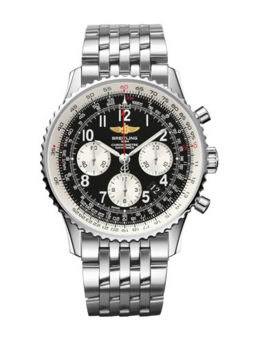 best replica Breitling - AB012012/BB02/447A Navitimer 01 43 Stainless Steel / Black Arabic / Bracelet watch - Click Image to Close
