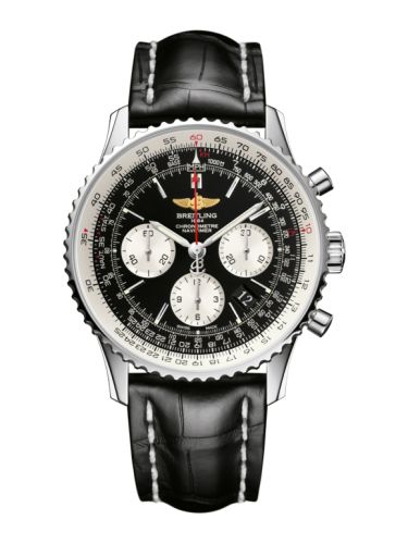best replica Breitling - AB012012/BB01/743P/A20BA.1 Navitimer 01 43 Stainless Steel / Black / Alligator / Pin watch - Click Image to Close