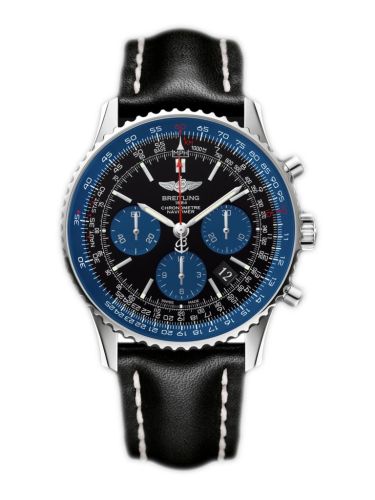 best replica Breitling - AB012116/BE09/435X/A20BA.1 Navitimer 01 43 Stainless Steel / Blue Edition / Calf / Pin watch - Click Image to Close
