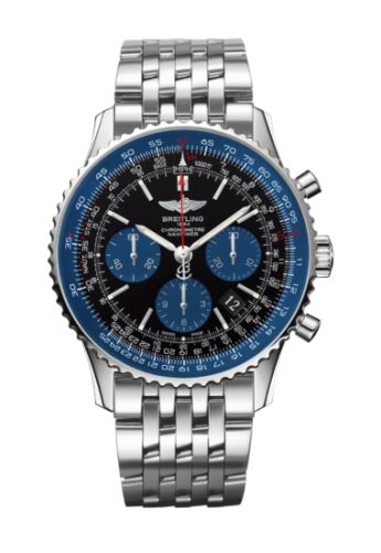 best replica Breitling - AB012116/BE09/447A Navitimer 01 43 Stainless Steel / Blue Edition / Bracelet watch