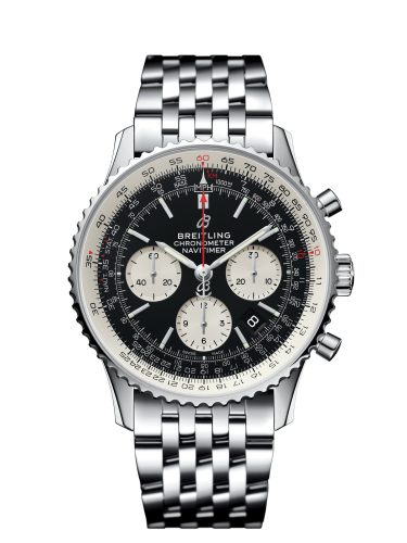 best replica Breitling - AB0121211B1A1 Navitimer 1 B01 Chronograph 43 Stainless Steel / Black / Bracelet watch