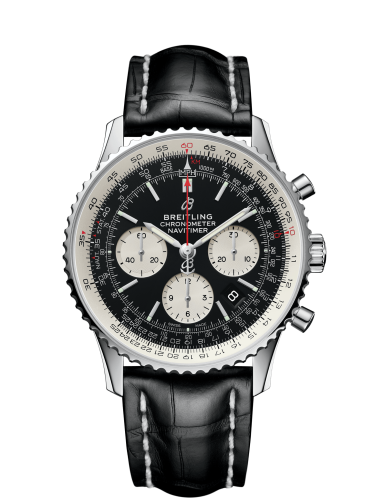 best replica Breitling - AB0121211B1P1 Navitimer 1 B01 Chronograph 43 Stainless Steel / Black / Croco / Pin watch - Click Image to Close