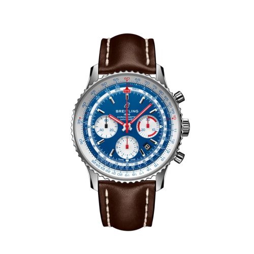 best replica Breitling - AB0121A31C1X1 Navitimer 1 B01 Chronograph 43 Stainless Steel / Airline Editions American Airlines / Calf / Pin watch