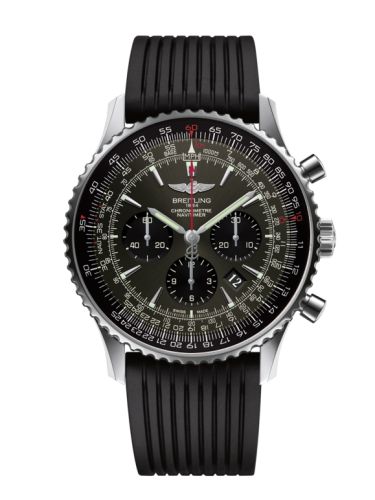 best replica Breitling - AB01271A.F570.252S Navitimer 01 46 Stainless Steel / Stratos Grey / Rubber watch