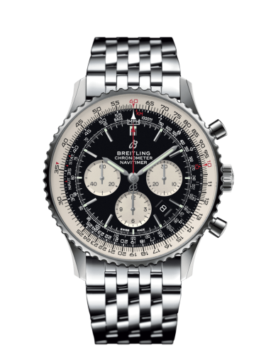 best replica Breitling - AB0127211B1A1 Navitimer 1 B01 Chronograph 46 Stainless Steel / Black / Bracelet watch