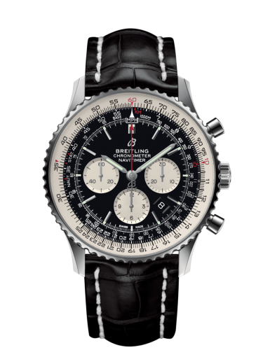 best replica Breitling - AB0127211B1P1 Navitimer 1 B01 Chronograph 46 Stainless Steel / Black / Croco / Pin watch